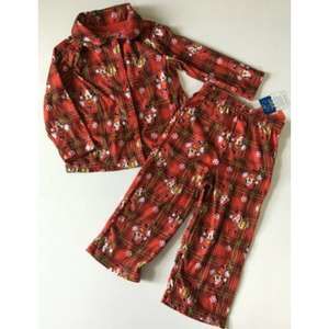 3T Disney Mickey Mouse Holiday Pajamas Pj Xmas NWT